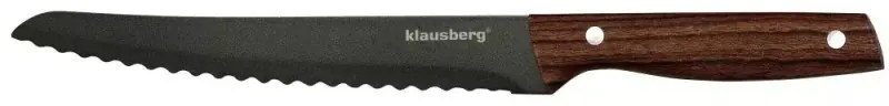 Комплект ножове със стойка Klausberg KB 7616, 6 ч, Неръждаема стомана, Кафяв/сив