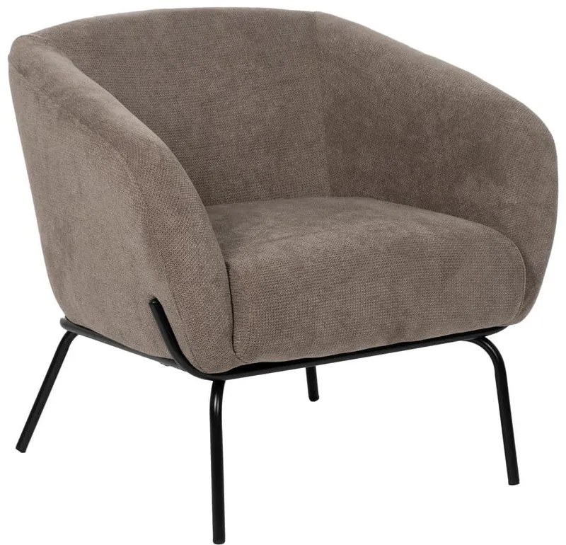 Кафяво-сиво шенилово кресло Classic – Ixia