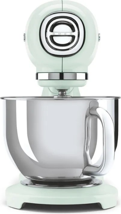 Планетарен миксер SMEG SMF03PGEU, 800 W, 4.8 л, 10 скорости, Функция за плавен старт, Крачета против хлъзгане, Пастелно зелен