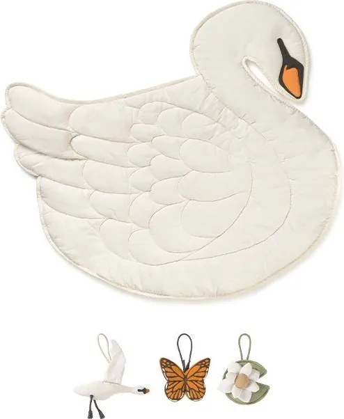 Кремаво детско килимче за игра 100x110 cm Swan – Lorena Canals