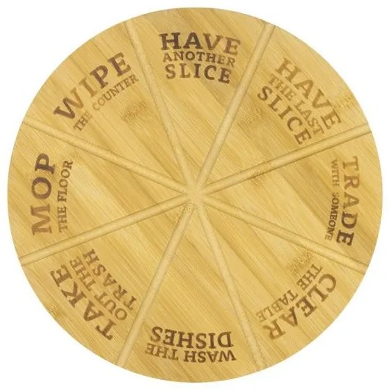 Horecano - Бамбуков талар за пица ф30xh1,5см разграфен (BW1543)