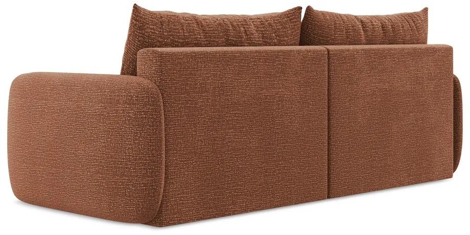 Разтегателен диван с място за съхранение в тухлен цвят 238 cm Kalena – Makamii