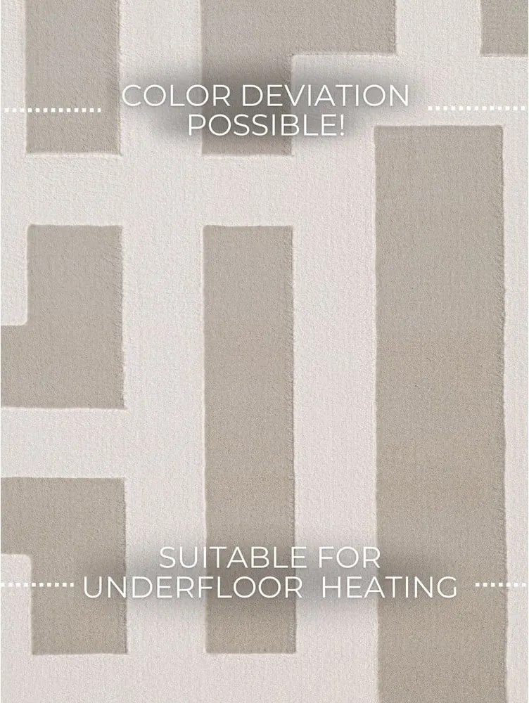 Сиво-кремав килим 120x170 cm Perles Onyx – Elle Decoration