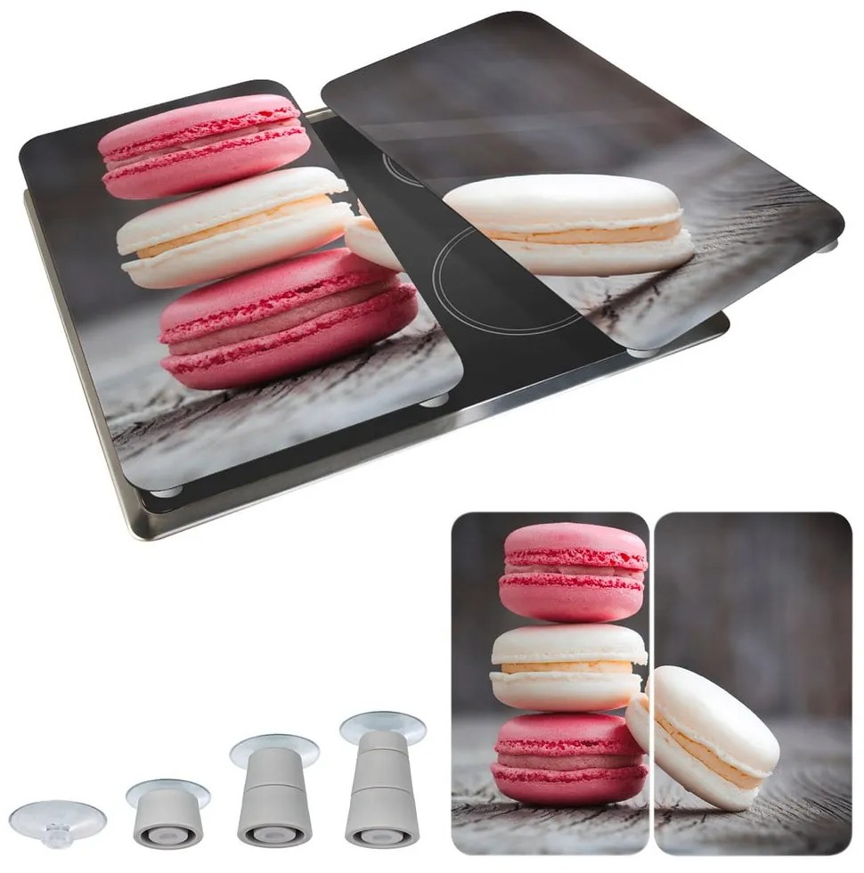 Комплект от 2 стъклени капака за печка , 52 x 30 cm Macarons - Wenko