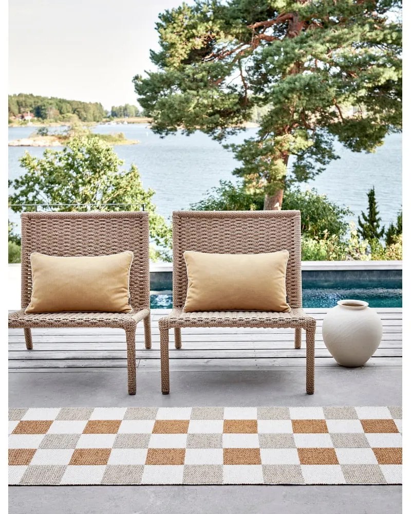 Пътека за открито и закрито в цвят жълта охра и бежова 70x240 cm Pix Vanilla Ochre – Pappelina