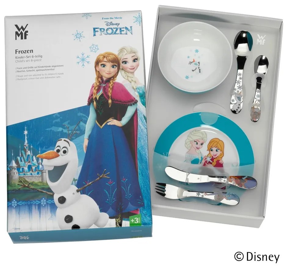 Комплект от 6 части детски прибори и съдове от неръждаема стомана Frozen Disney Frozen - WMF