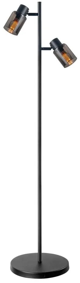 Подова лампа REBECCA 2xE14/8W/230V черна/опушена