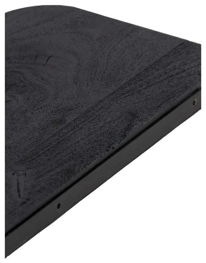 Черен стенен рафт от масивно манго 50 cm Tarontu – Light &amp; Living