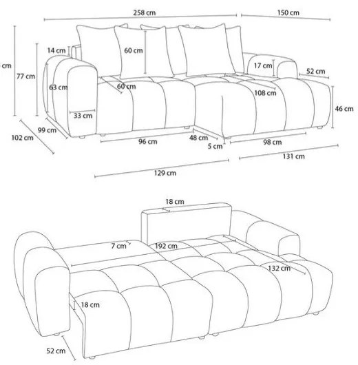 Шенилов сгъваем/с място за съхранение ъглов диван в цвят каки (ляв ъгъл) Roxelane – Bobochic Paris