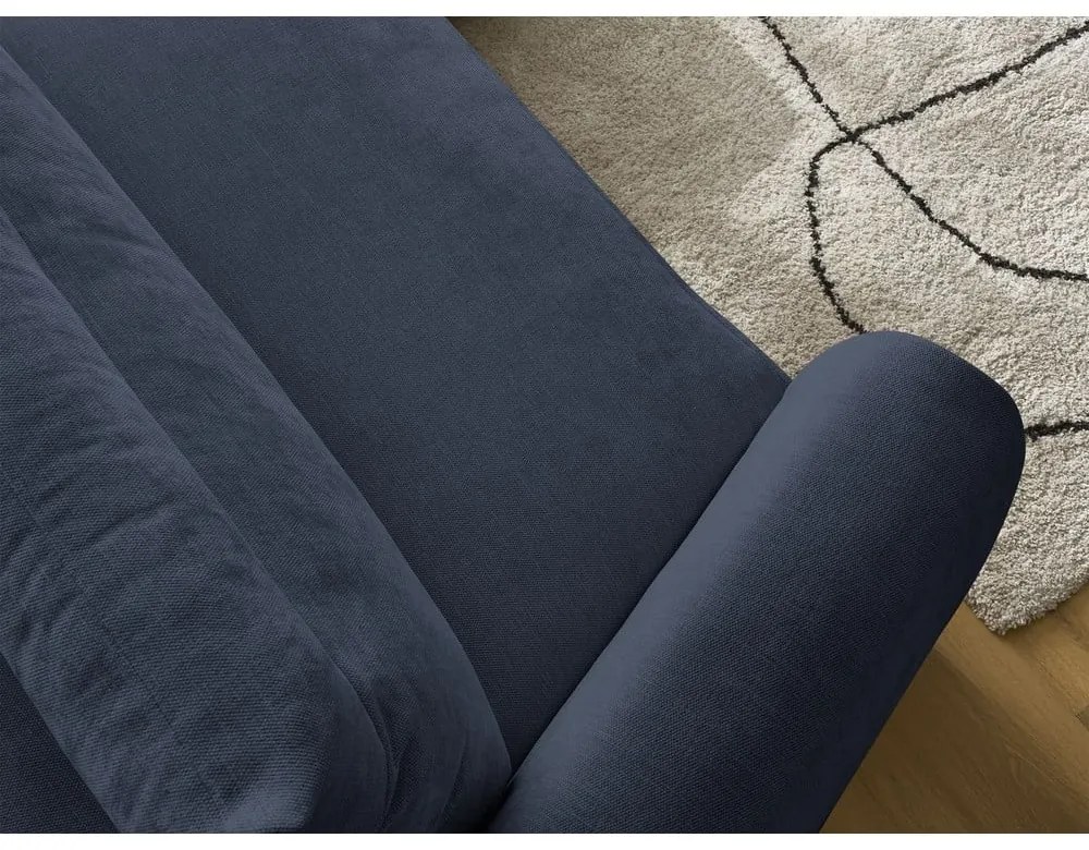 Тъмносин ъглов диван Aden – Bobochic Paris