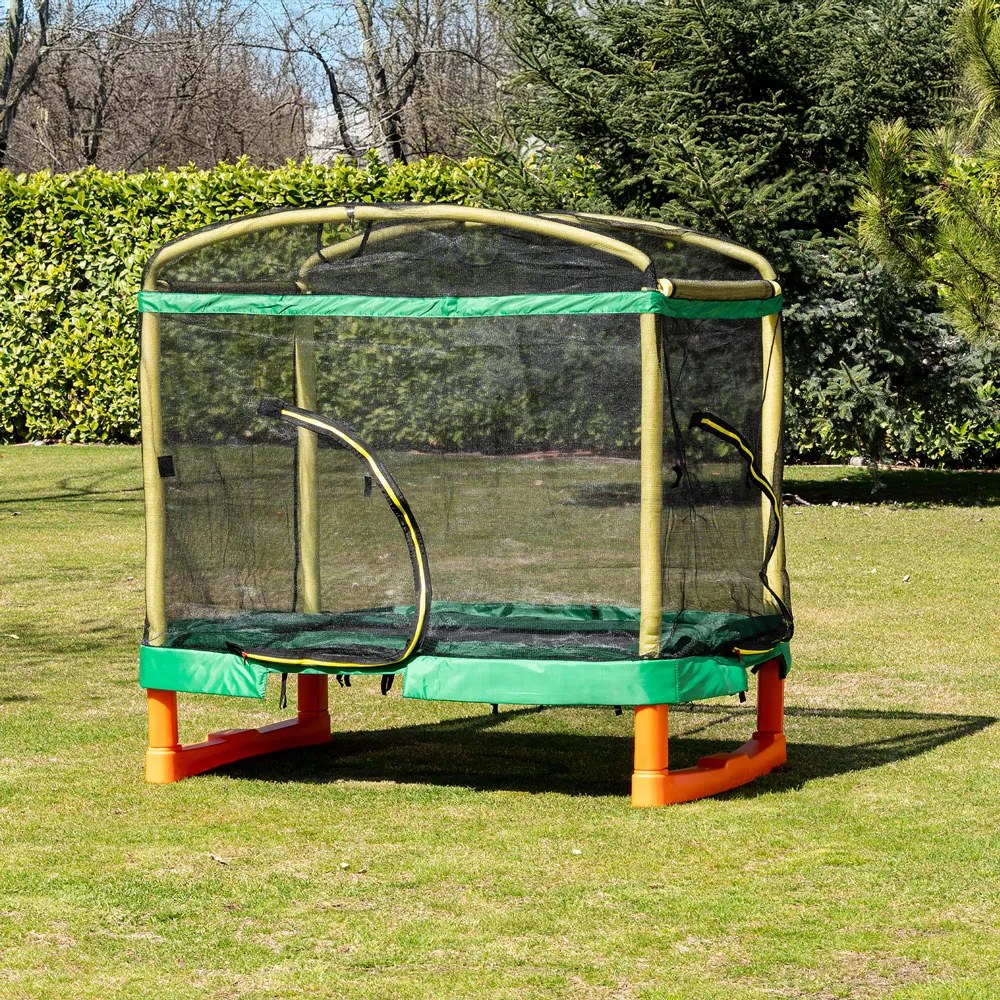 CHIPOLINO Батут 200 см. PLAYGROUND с пързалка ЗЕЛЕН