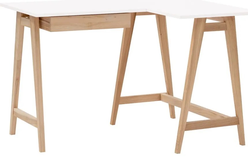 Работна маса с бял плот 85x115 cm Luka - Ragaba