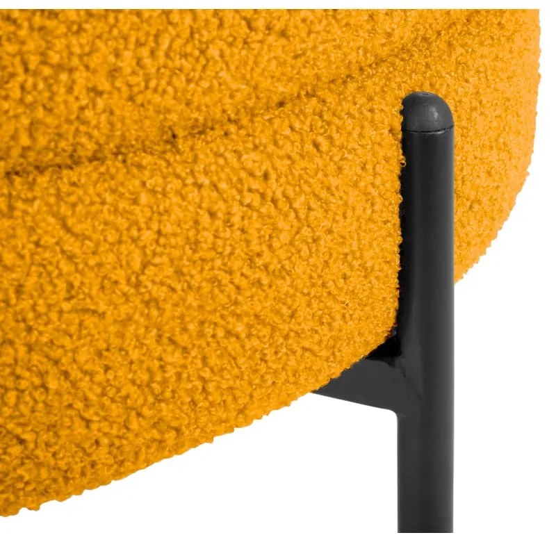 Кресло от плат букле в цвят жълта охра Noble – Leitmotiv