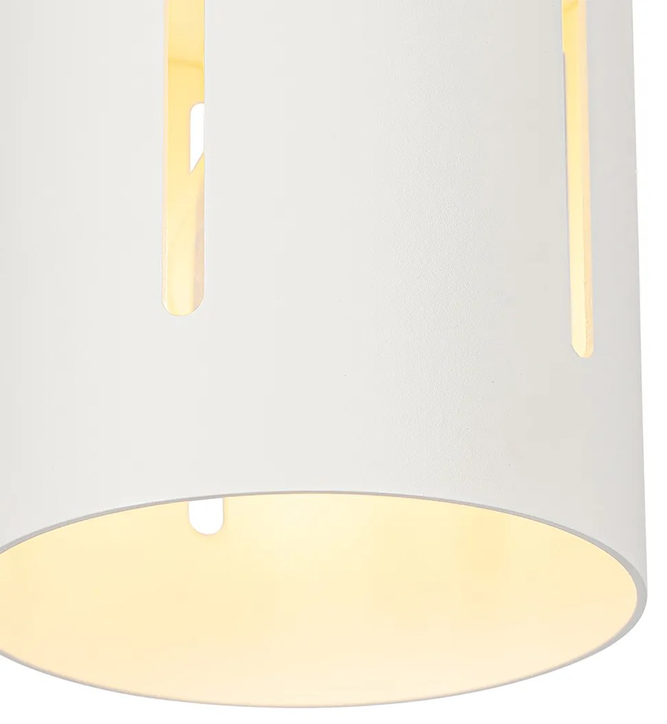 Дизайнерска таванна лампа бяла със светлинен ефект - Yana