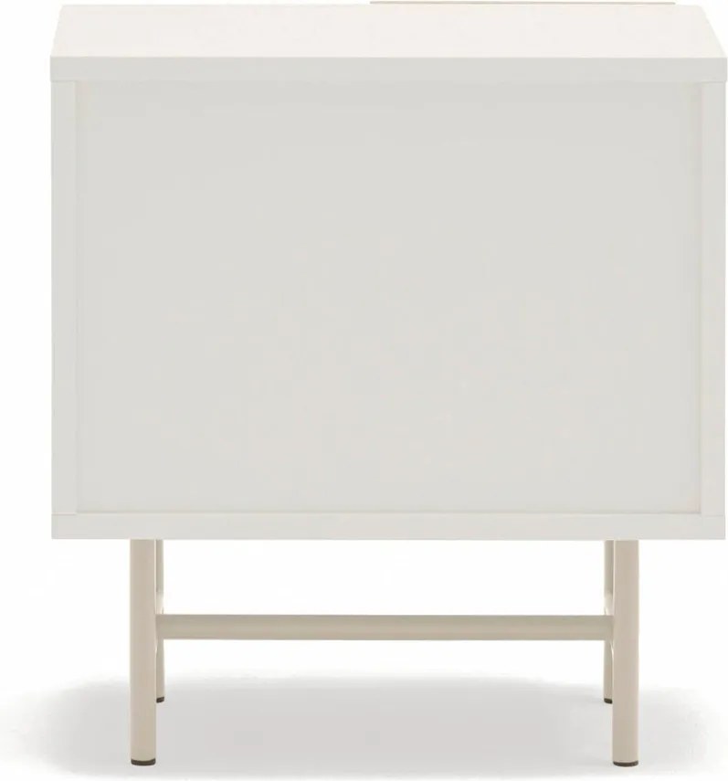 Бежово/кремаво матово нощно шкафче с рафтове Nube – Teulat