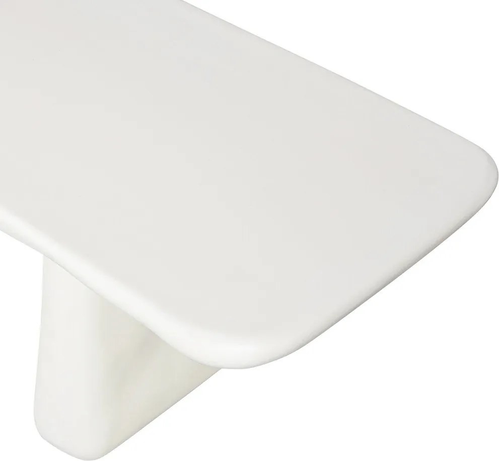 Пластмасова градинска пейка в цвят слонова кост Loggia – WOOOD