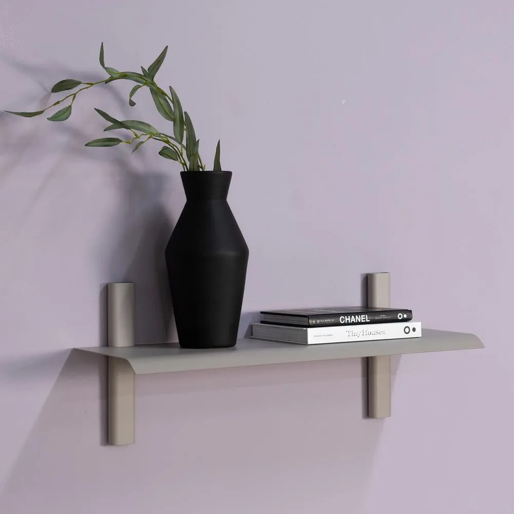 Сиво-бежов метален стенен рафт 60 cm Hola – Spinder Design