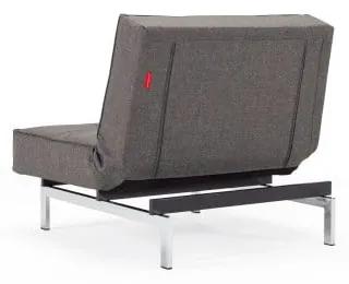 Тъмносив сгъваем фотьойл с метална основа Flashtex Dark Grey Splitback - Innovation