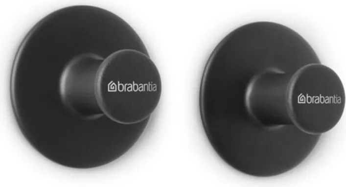 Комплект 2 бр закачалки Brabantia ReNew 1003485, Включен монтажен комплект, До 2 кг, Тъмносив