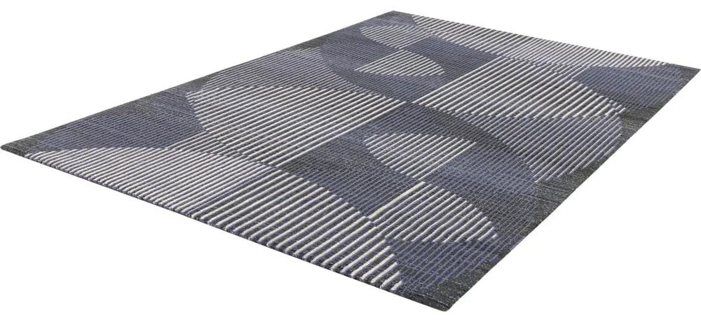 Тъмносин вълнен килим 100x180 cm Shades - Agnella
