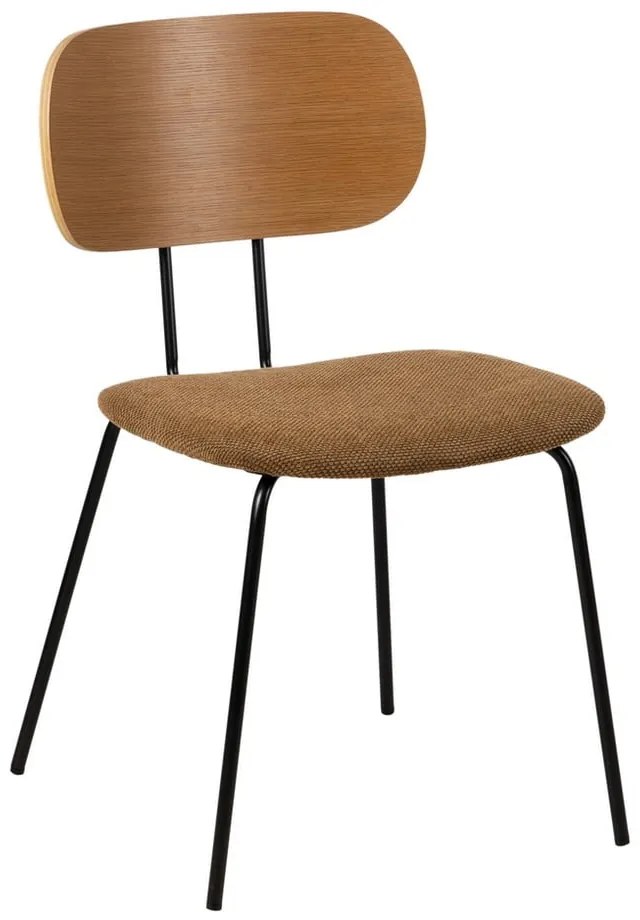 Трапезни столове в кафяв и естествен цвят в комплект от 4 броя Cleo - Ixia