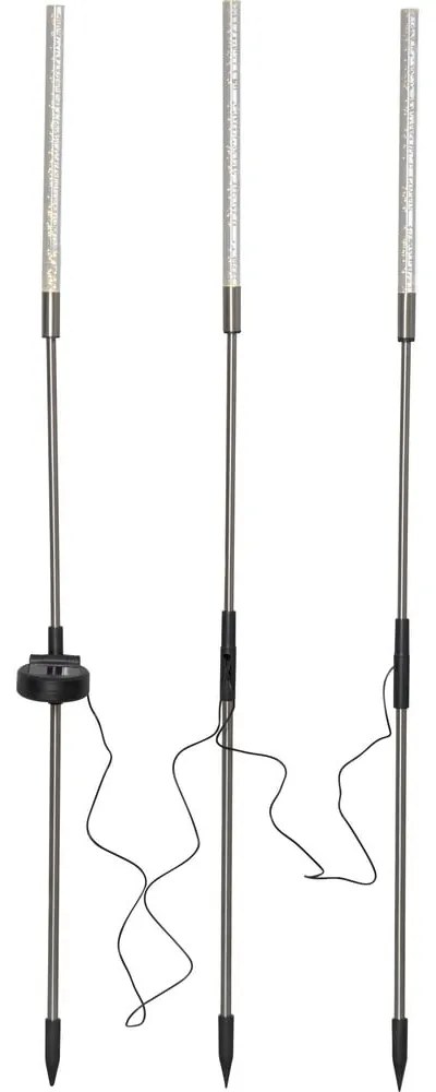 Комплект от 3 външни слънчеви LED светлинни декорации, височина 83 см Bubbly - Star Trading