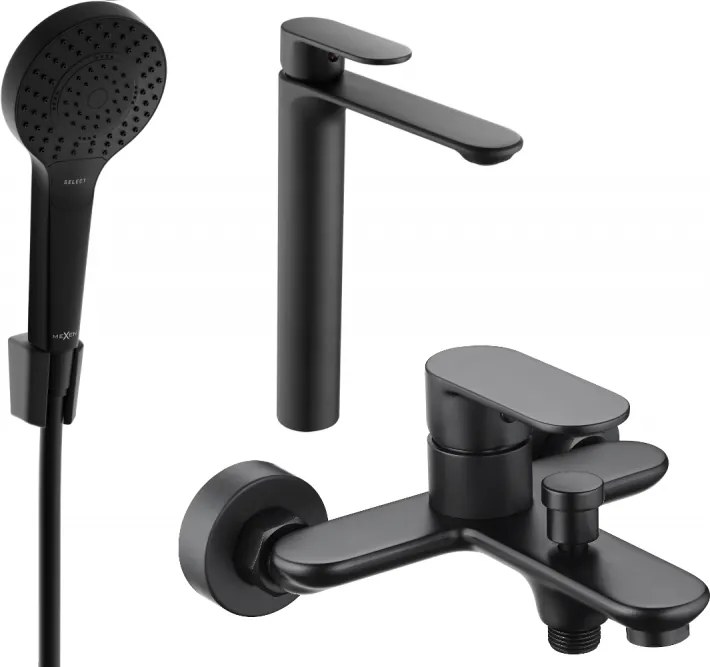 Mexen Milo R05 комплект за вана, черен - 71313R05-70
