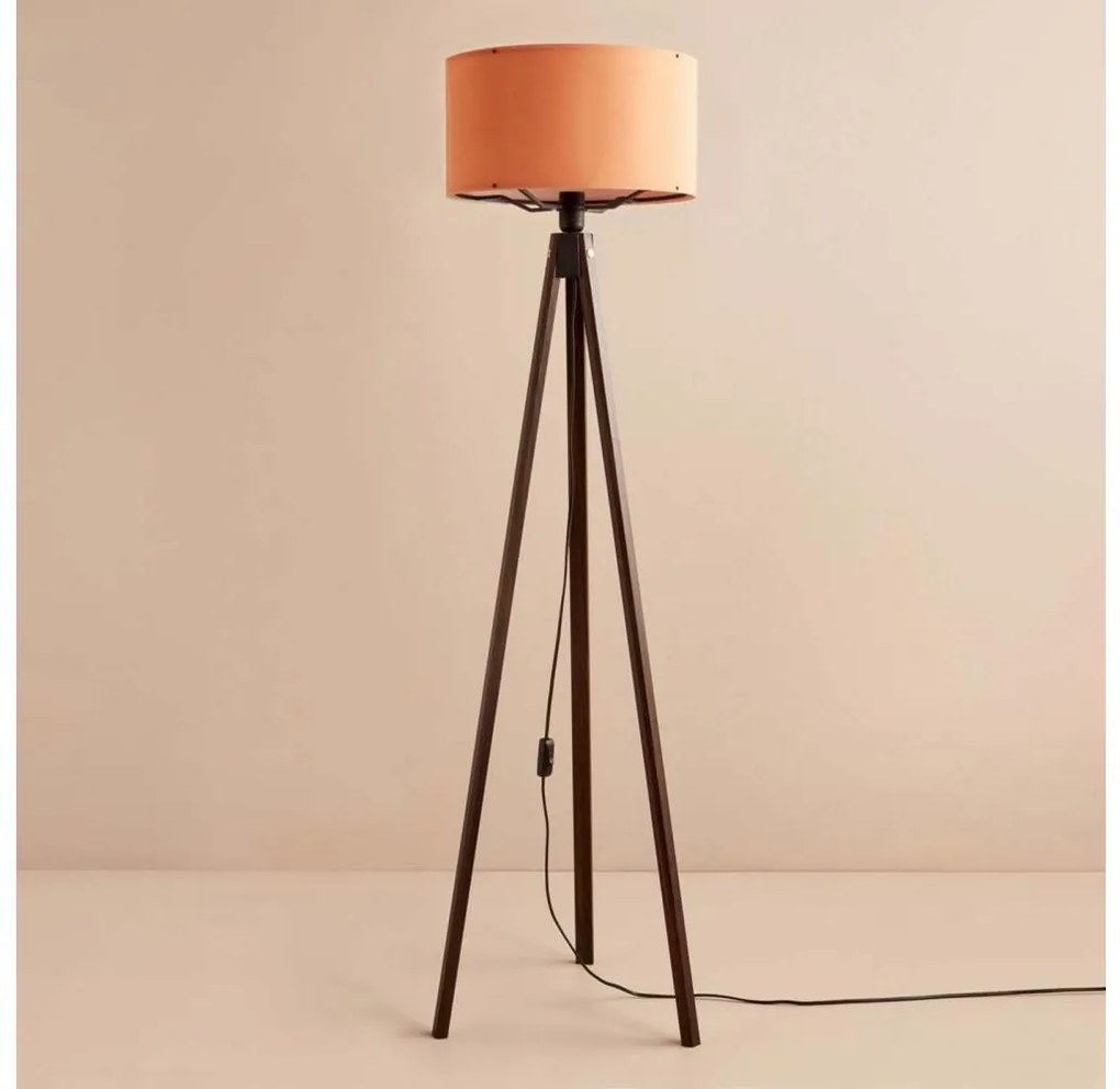 Подова лампа AYD 1xE27/40W/230V кафява/оранжева