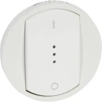 Legrand Лицев панел за двуполюсен ключ, с индикация, цвят бял Celiane  - 068023