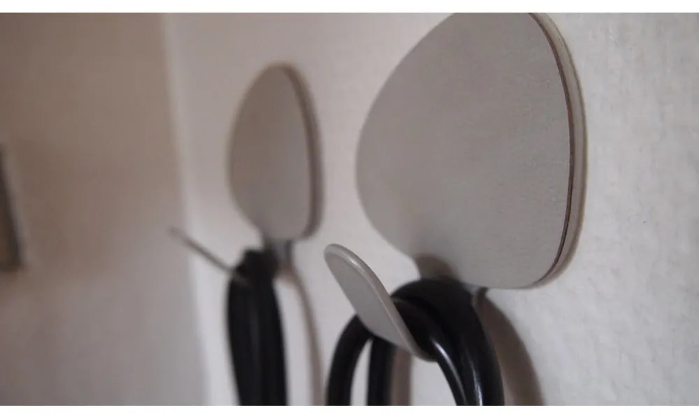 Светлосиви стоманени комплект куки 2 бр. Curve M Nupo – LIND DNA