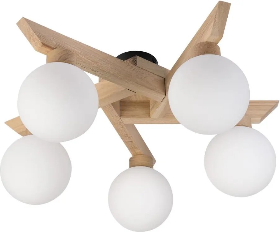 Плафонен полилей ANTONIO 5xG9/5W/230V дъб/бял