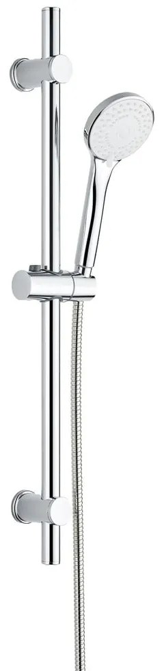 Душ комплект от неръждаема стомана в сребрист цвят с подвижен държач 70 cm Uno – Allstar