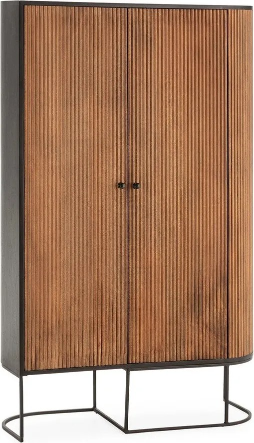 Скрин от масивно манго в естествен цвят 100x165x40 cm Curve – MOME