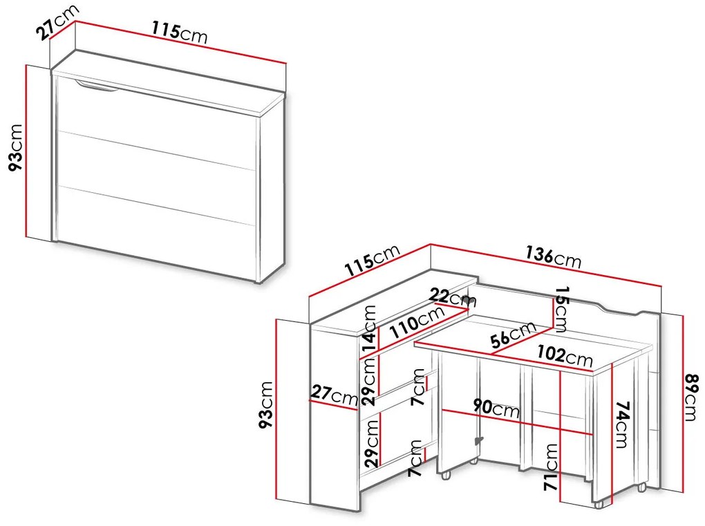 Сгъваемо бюро Concept-Gkri-Right