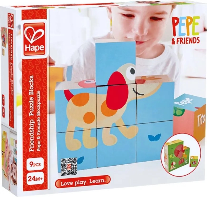 Hape - Дървен пъзел Приятелство