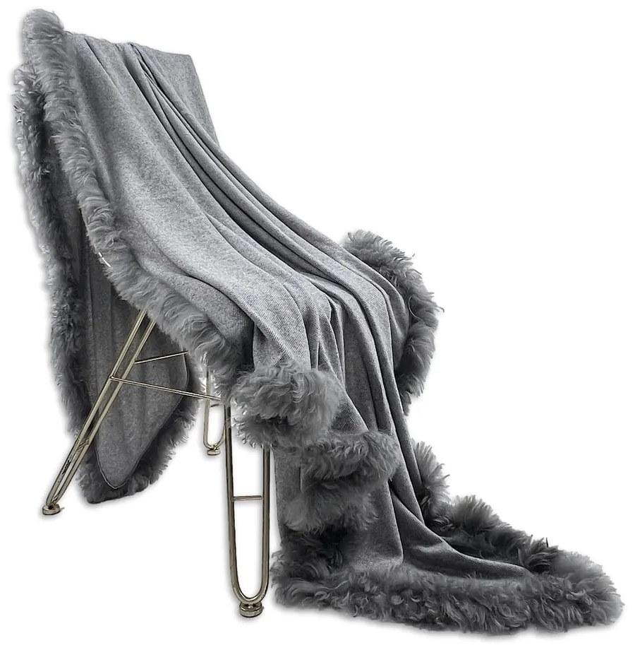 Одеяло от вълна и кожа 140x180 cm - Native Natural