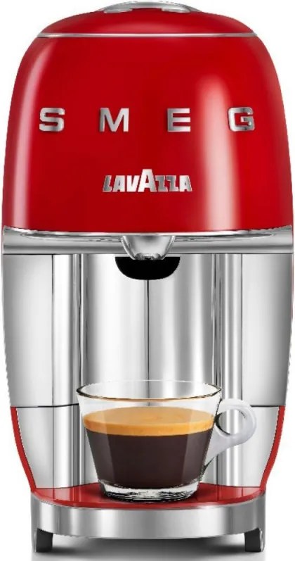 Еспресо машина за капсули SMEG Lavazza A Modo Mio LM200, 1250 W, 10 bar, 0.9 л, Бързо загряване, Червен