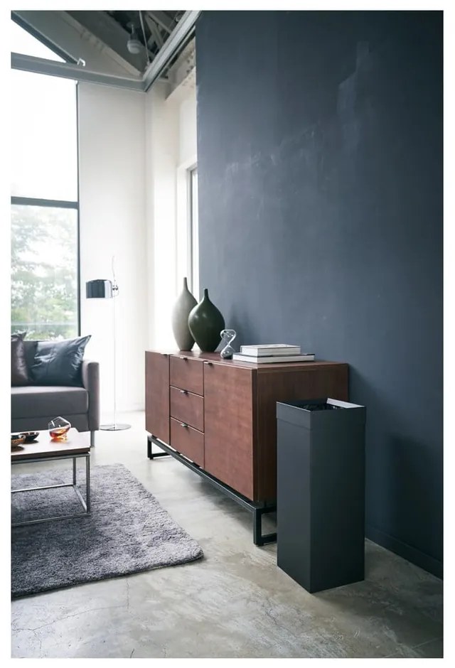 Черен метален контейнер за отпадъци 27 L Tall - YAMAZAKI