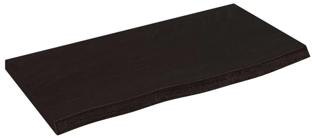 363764 vidaXL Стенен рафт тъмнокафяв 60x30x2 см обработен масивен дъб