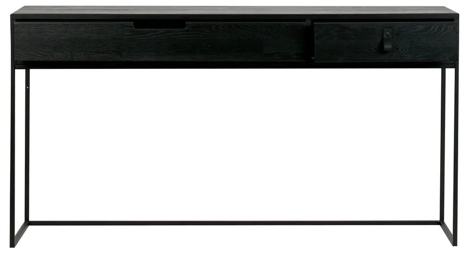 Конзолна маса от черен дъб Silas - WOOOD