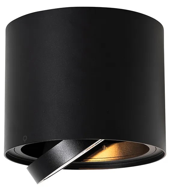 Комплект от 4 модерни черни въртящи се и накланящи се таванни прожектора AR111 - Rondoo Up