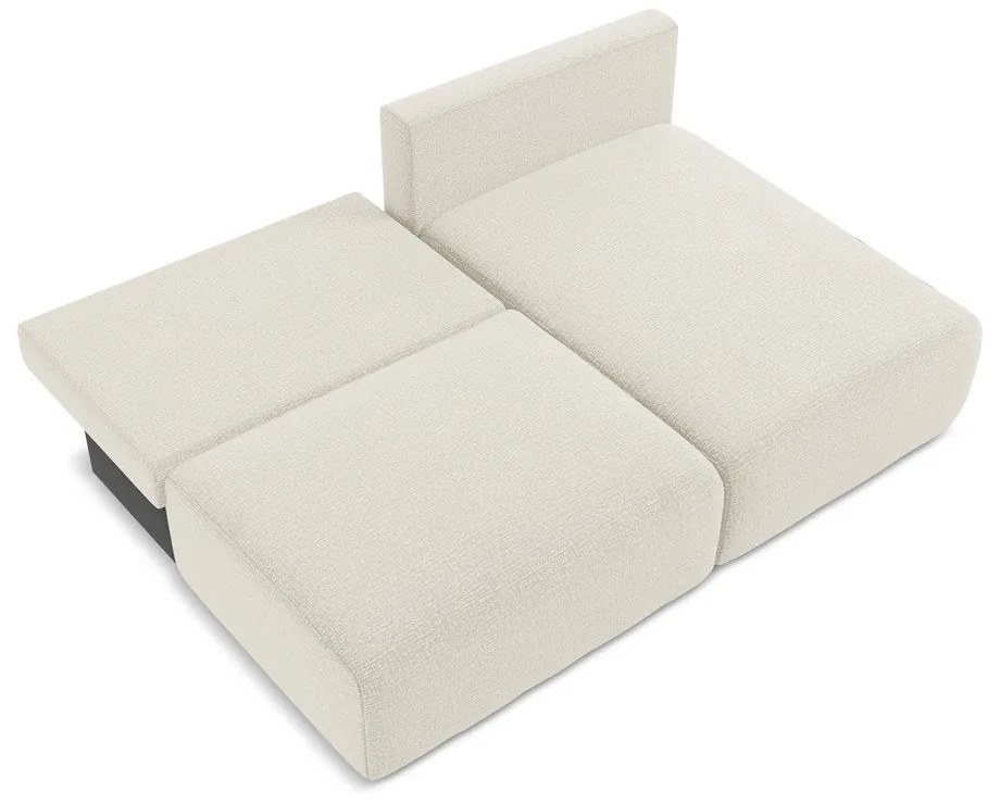 Кремав разтегателен ъглов диван с място за съхранение (десен ъгъл) Kalena – Makamii