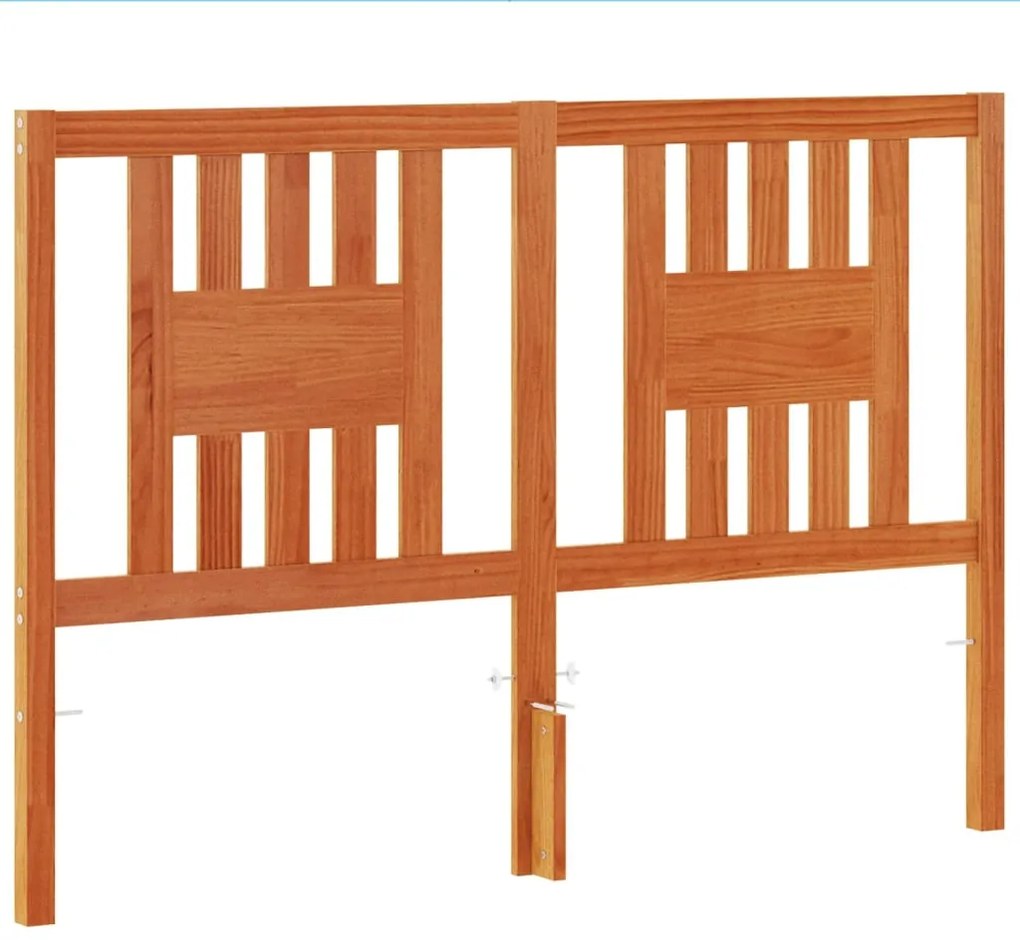 844314 vidaXL Горна табла за легло, восъчнокафява, 140 см, масивно дърво бор