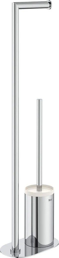 Държач с тоалетна четка и поставка за тоалетна хартия, A817588C00, Roca, хром, 20х9.5х72.5см