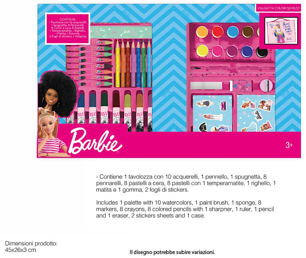 Disney - BARBIE рисувателен комплект 52 ел.
