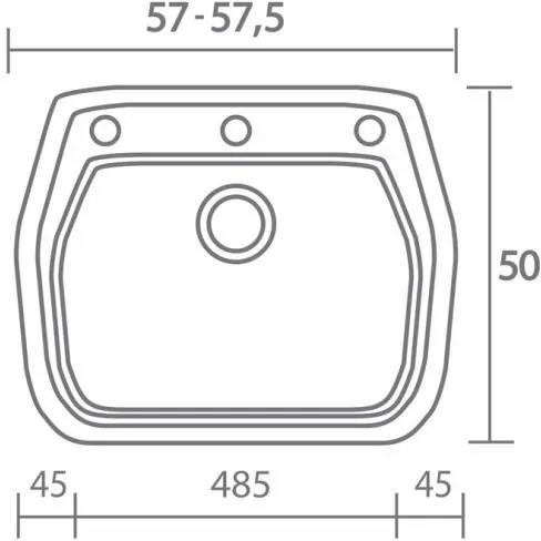 Мивка Sanitec 313-Granite White