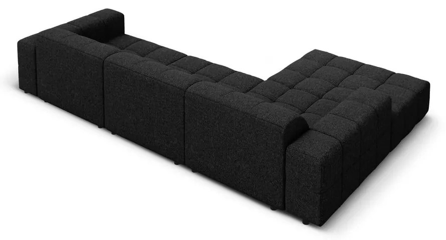 Антрацитен ъглов диван (ляв ъгъл) Chicago - Cosmopolitan Design