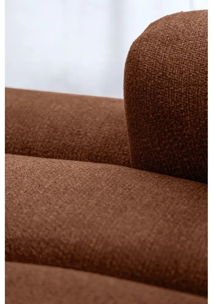 Теракотен ъглов диван (десен ъгъл/U форма) Shell – Miuform