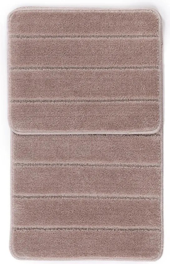 Кафяви килими за баня в комплект 2 бр. 50x80 cm Yeni Cizgli – Foutastic