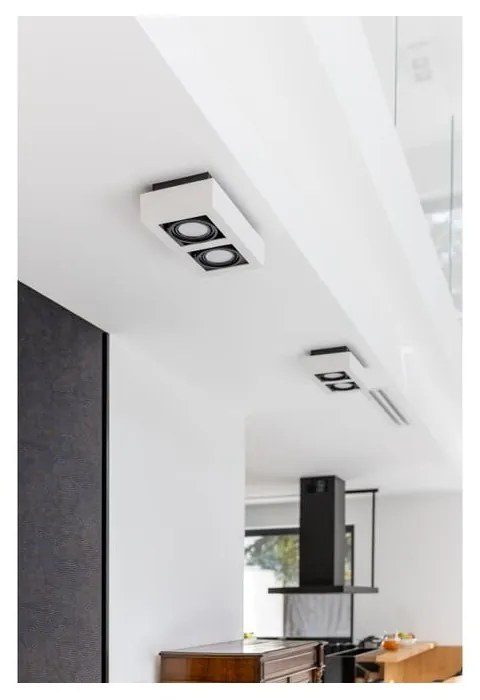 Бяло осветително тяло за таван с метален абажур 34x18,5 cm Loid – GTV